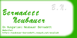 bernadett neubauer business card